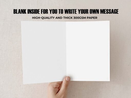 Blank inside of the card. Write your own message