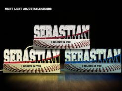 Baseball Name Night Light Various Colors