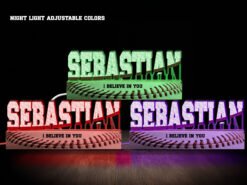Baseball Name Night Light Various Colors