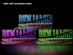 Basketball Name Night Light Various Colors