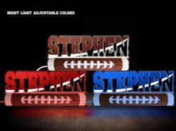 Football Themed Name Night Light- Various Colors