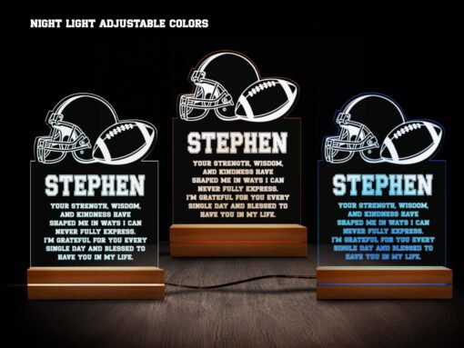Personalized Night Light- Football & Helmet Design - Image 2