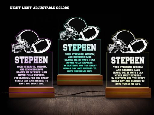 Football Night Light- Various Colors