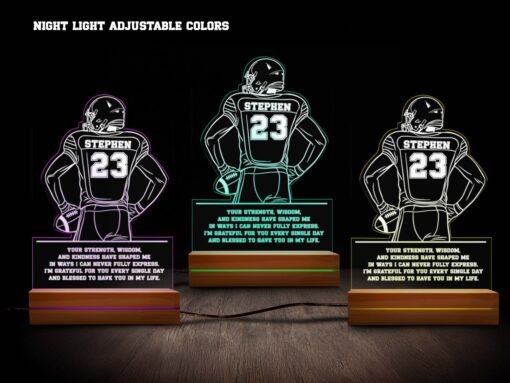 Football Night Light- Various Colors