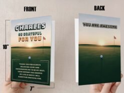 'So Grateful For You' Sunrise Personalized Golf Card  - Personalized Greeting