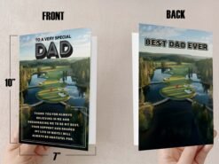 'To A Very Special Dad' Golf Course Personalized Greeting Card