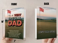 'To A Very Special Dad' Golf Course Personalized Greeting Card