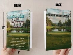 'To A Very Special Dad' Golf Scene Personalized Greeting Card