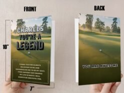 'You're A Legend' Golf Greeting Card - Personalized Message