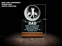 'Dad' Star Golfer Night Light - 16 Color RGB Lamp for Dad