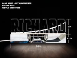 Hockey Themed Name Night Light