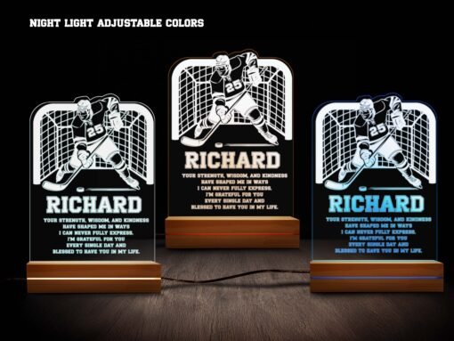 Personalized Night Light - Hockey Goalie Design - Image 3
