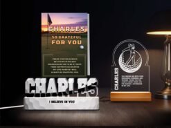 So Grateful Personalized Golf Set - Personalized Golf Night Lights and Sunset Golf Card