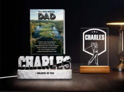 Very Special Dad Golf Set - Personalized Night Lights & Dad Card