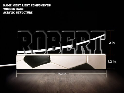 Soccer Name Night Light