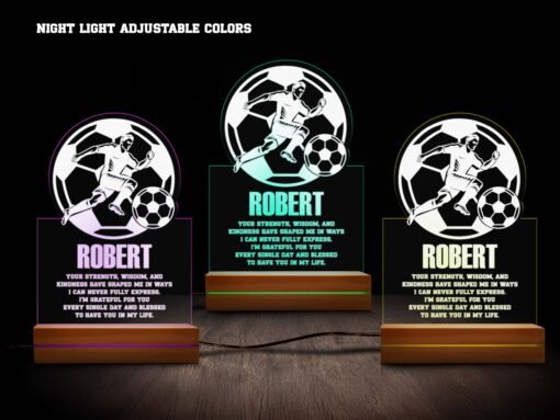 Soccer Night Light Various Colors