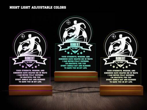 Soccer Night Light Various Colors