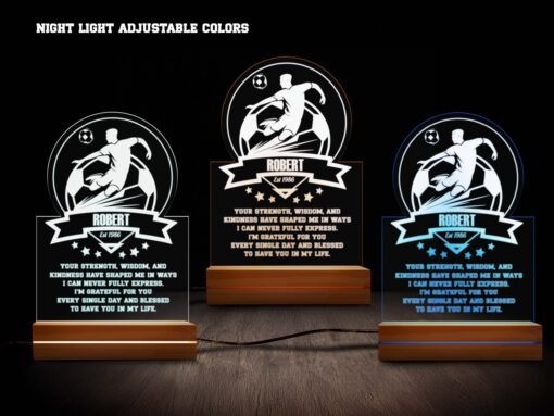Personalized Soccer Night Light- Kickoff Energy Soccer Design - Image 3