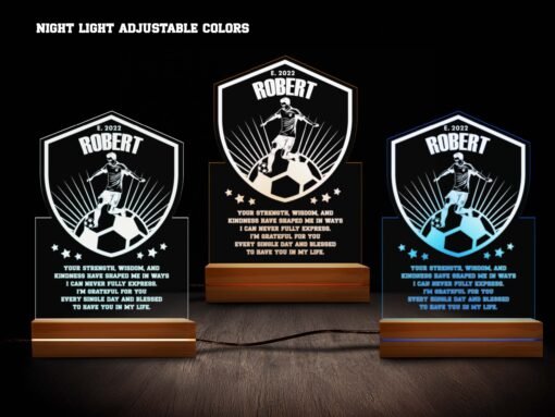Personalized Soccer Night Light - Tribute Kick – Soccer Legacy Design - Image 3