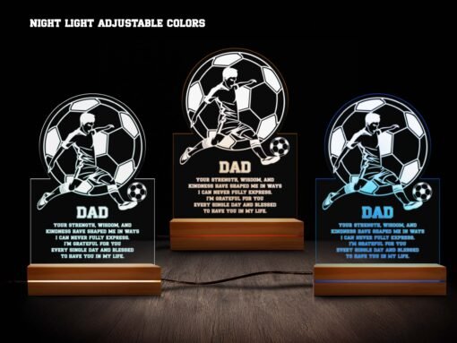 Soccer Night Light Various Colors