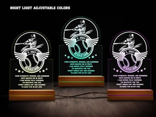 baseball night light- various colors