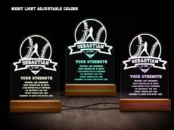 baseball night light various colors