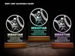 baseball night light various colors