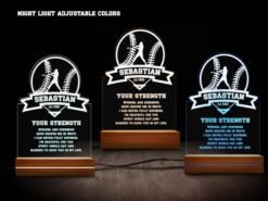 baseball night light various colors