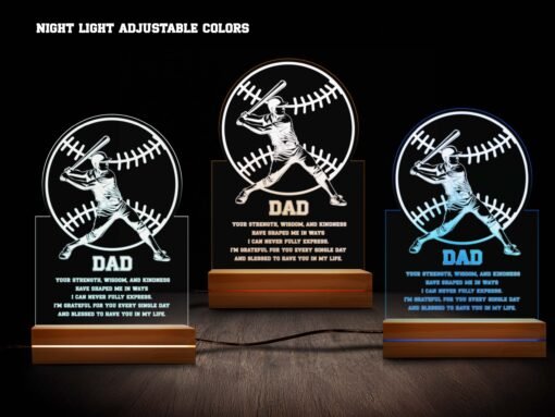 baseball night light- various colors