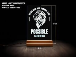 Biblical night light- various colors