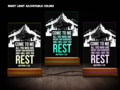 Biblical night light- various colors