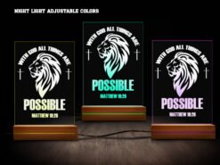 Biblical night light- various colors