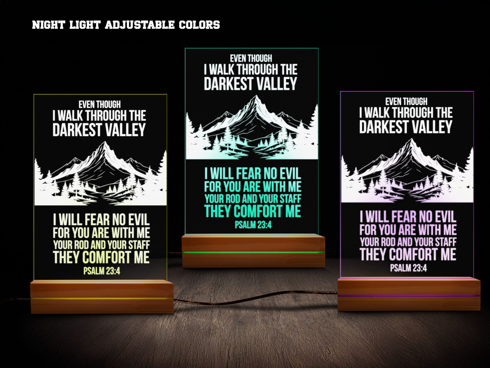 Biblical night light- various colors