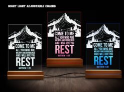 Biblical night light- various colors