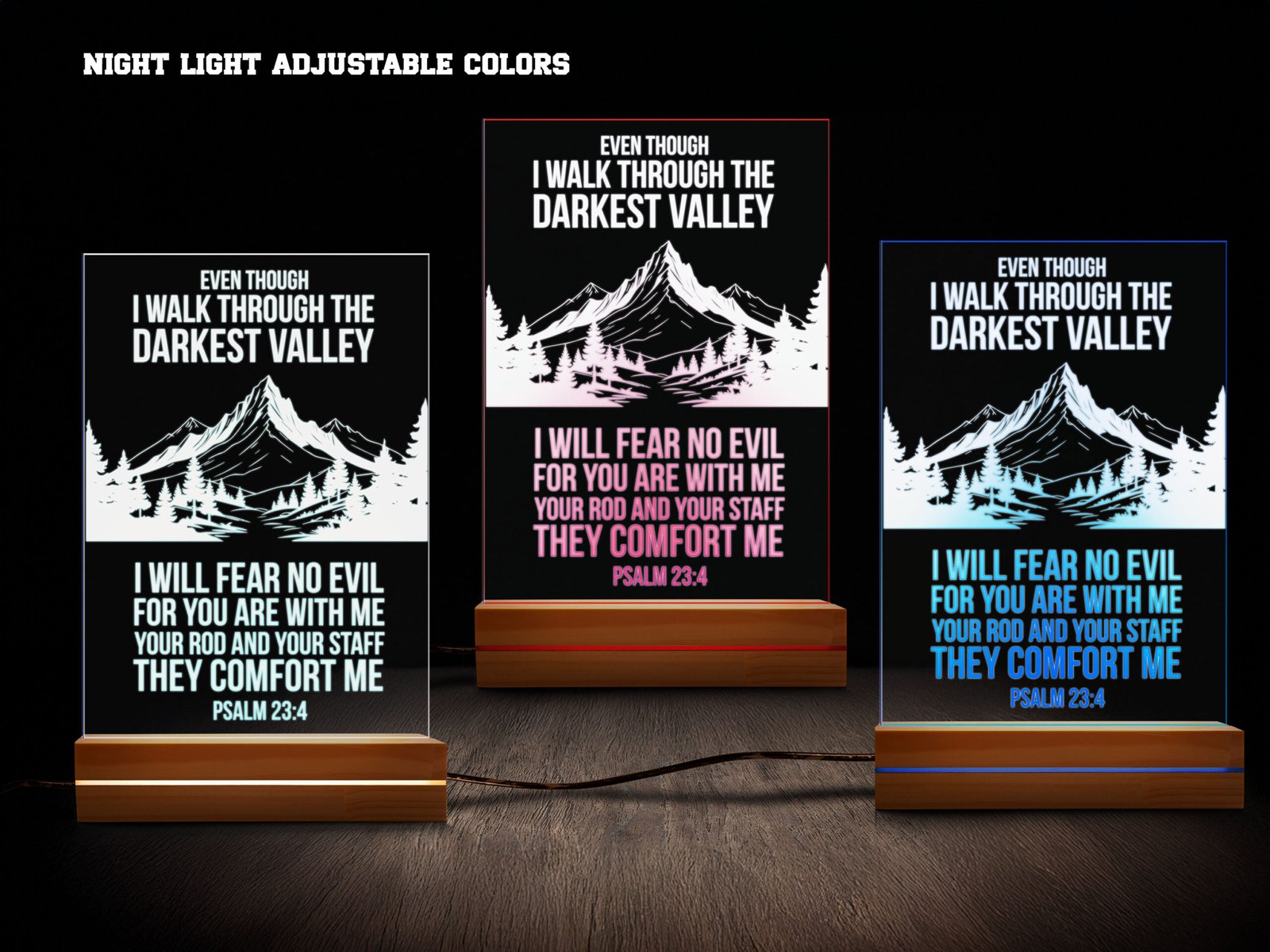 Biblical night light- various colors