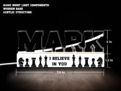 Chess Themed Name Night Light