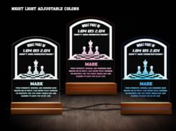 Chess night light- various colors