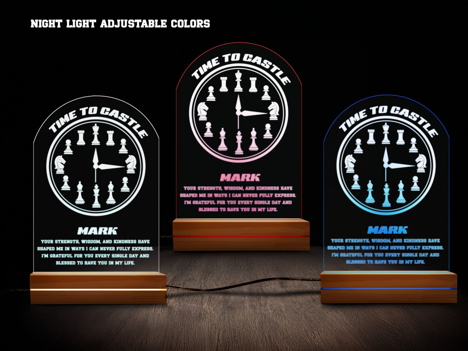 Chess night light- various colors