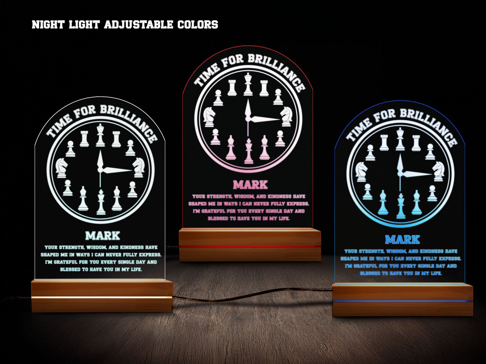 Chess night light- various colors