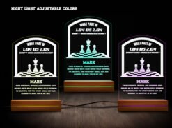 Chess night light- various colors