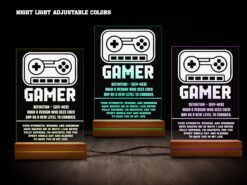 Gamer Name Night Light- Various Colors