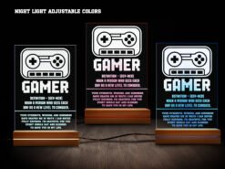 Gamer Name Night Light- Various Colors