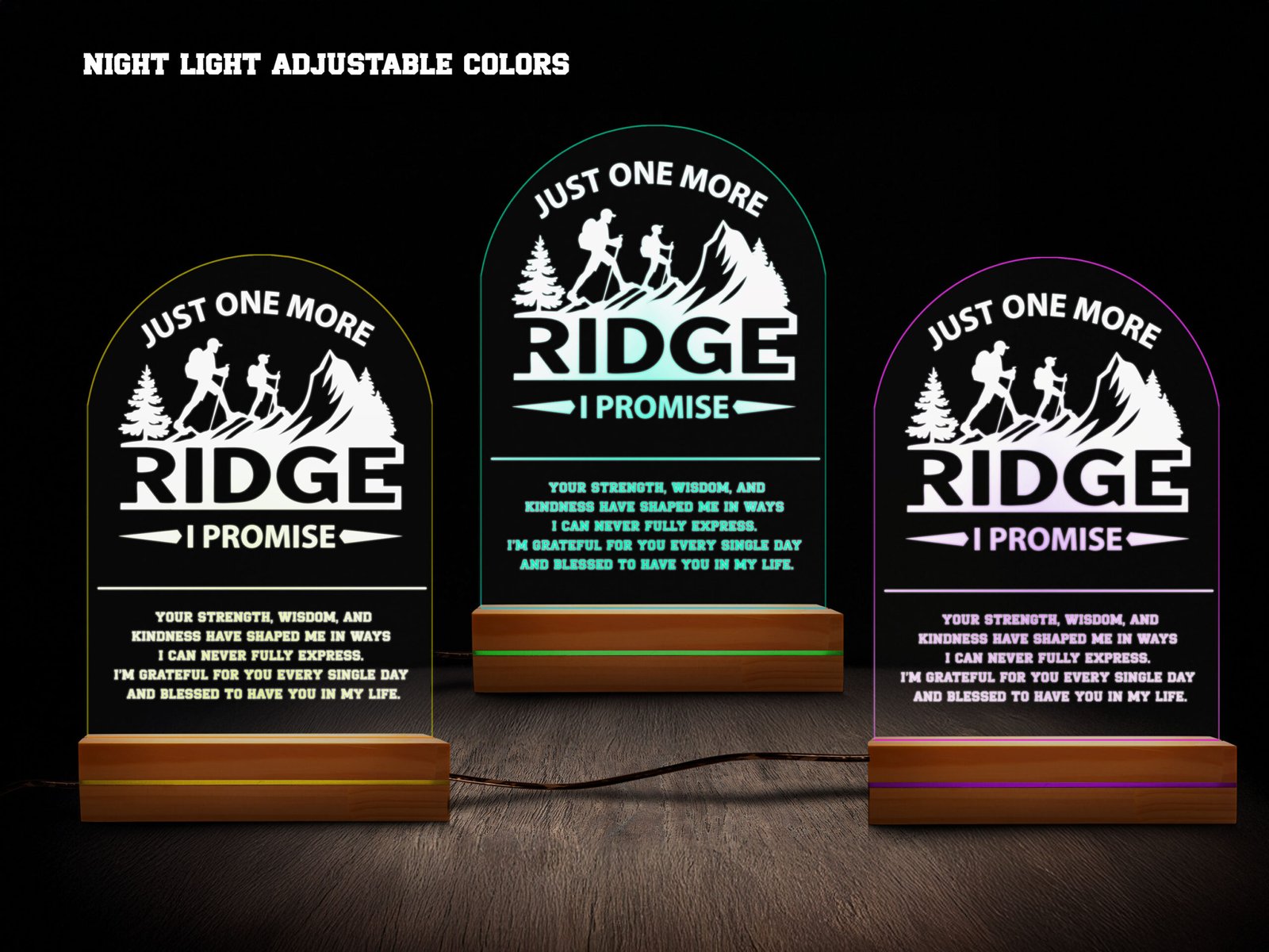 Hiking night light- various colors