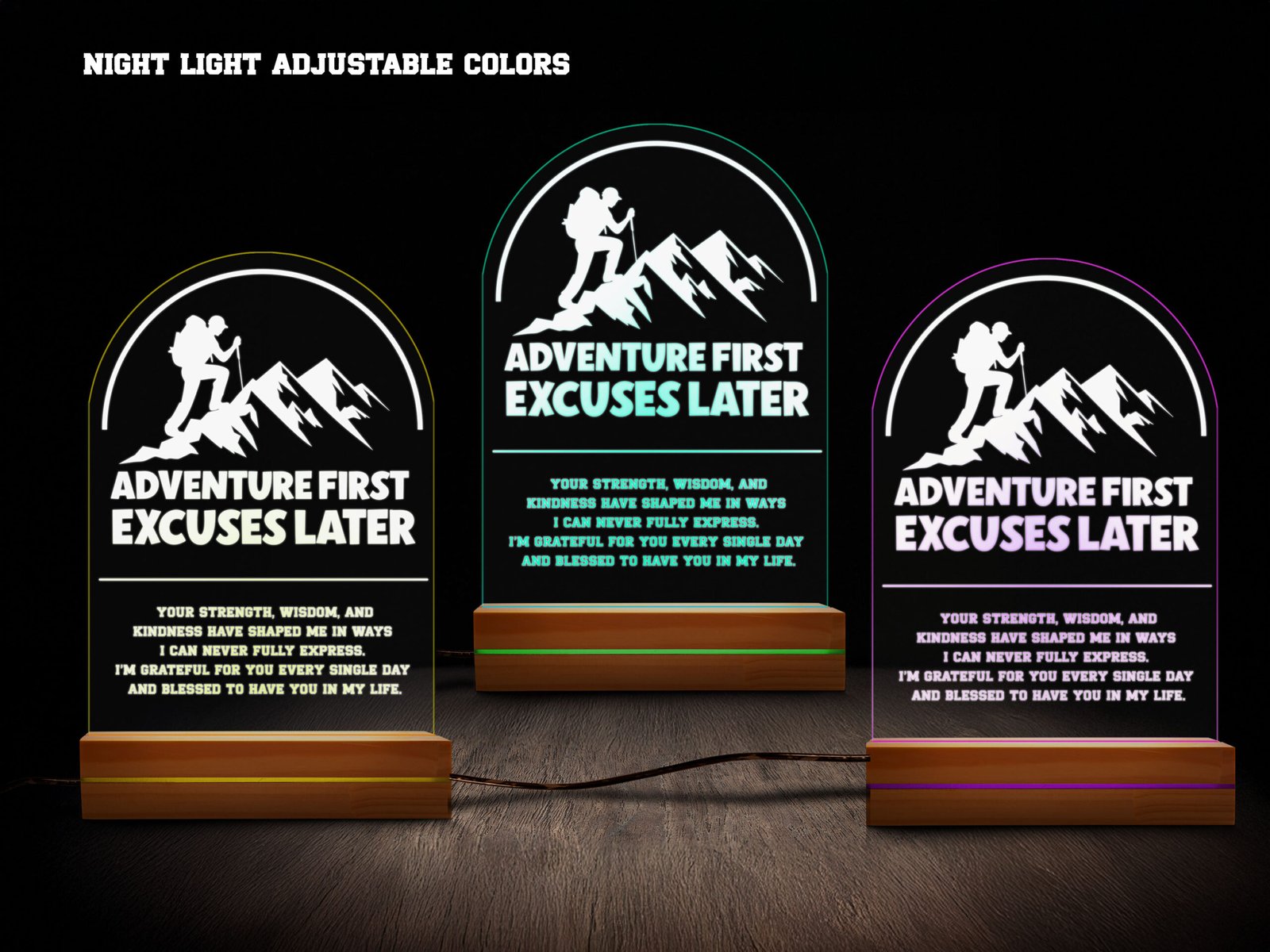 Hiking night light- various colors