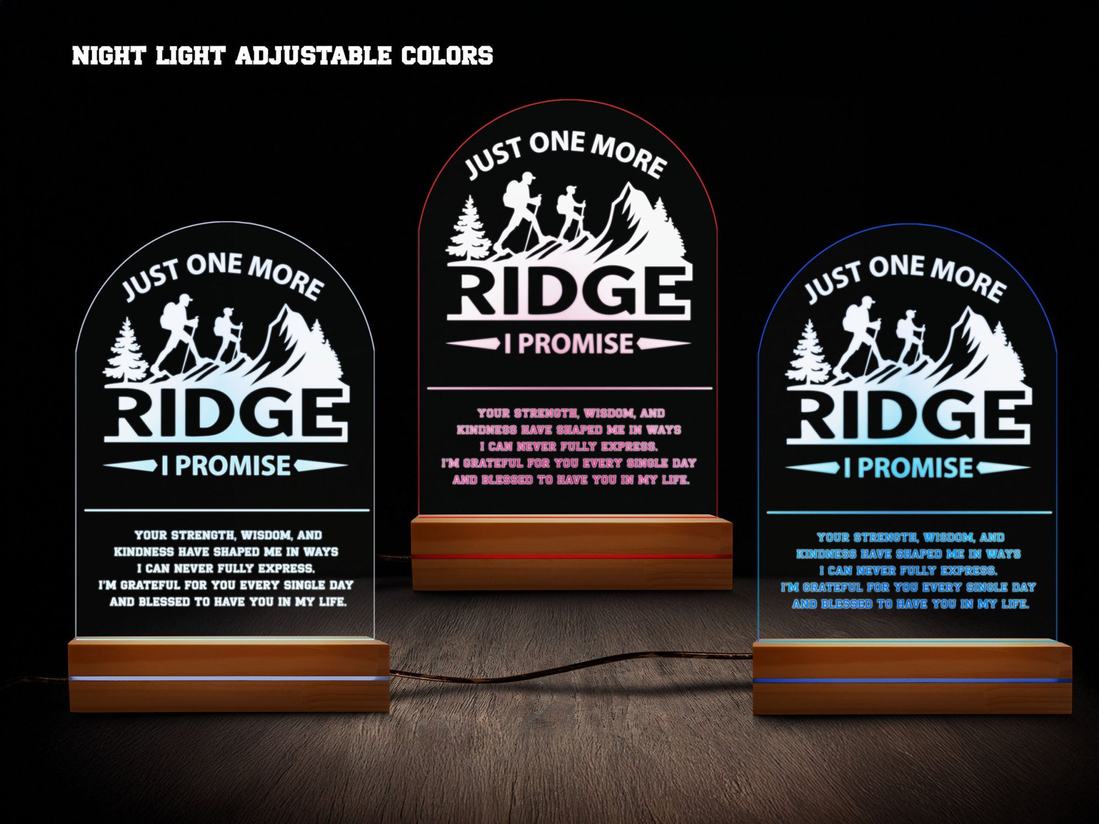 Hiking night light- various colors