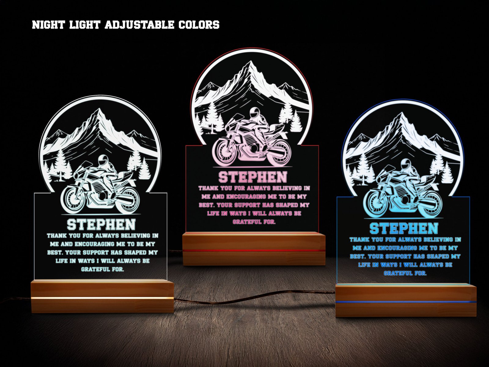Motorcycle night light- various colors