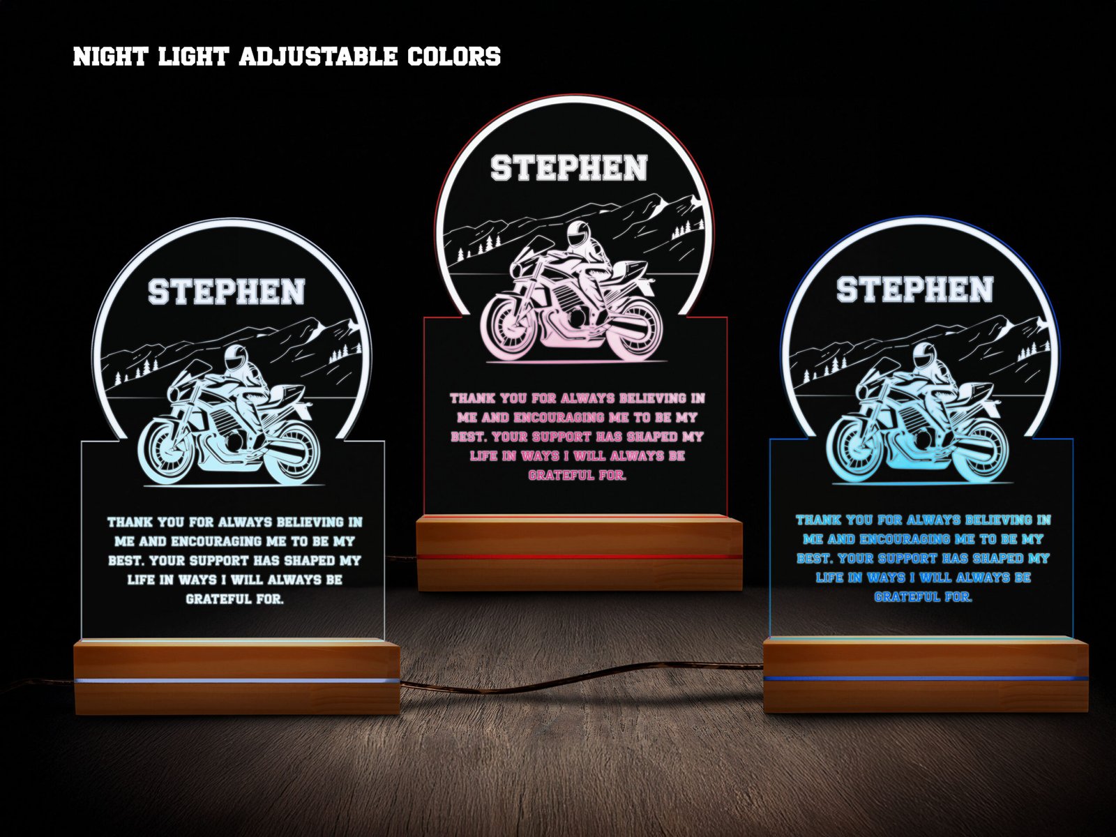 Mountain Twist Sport bike Motorcycle Personalized Night Light – 16 Color LED - Image 3