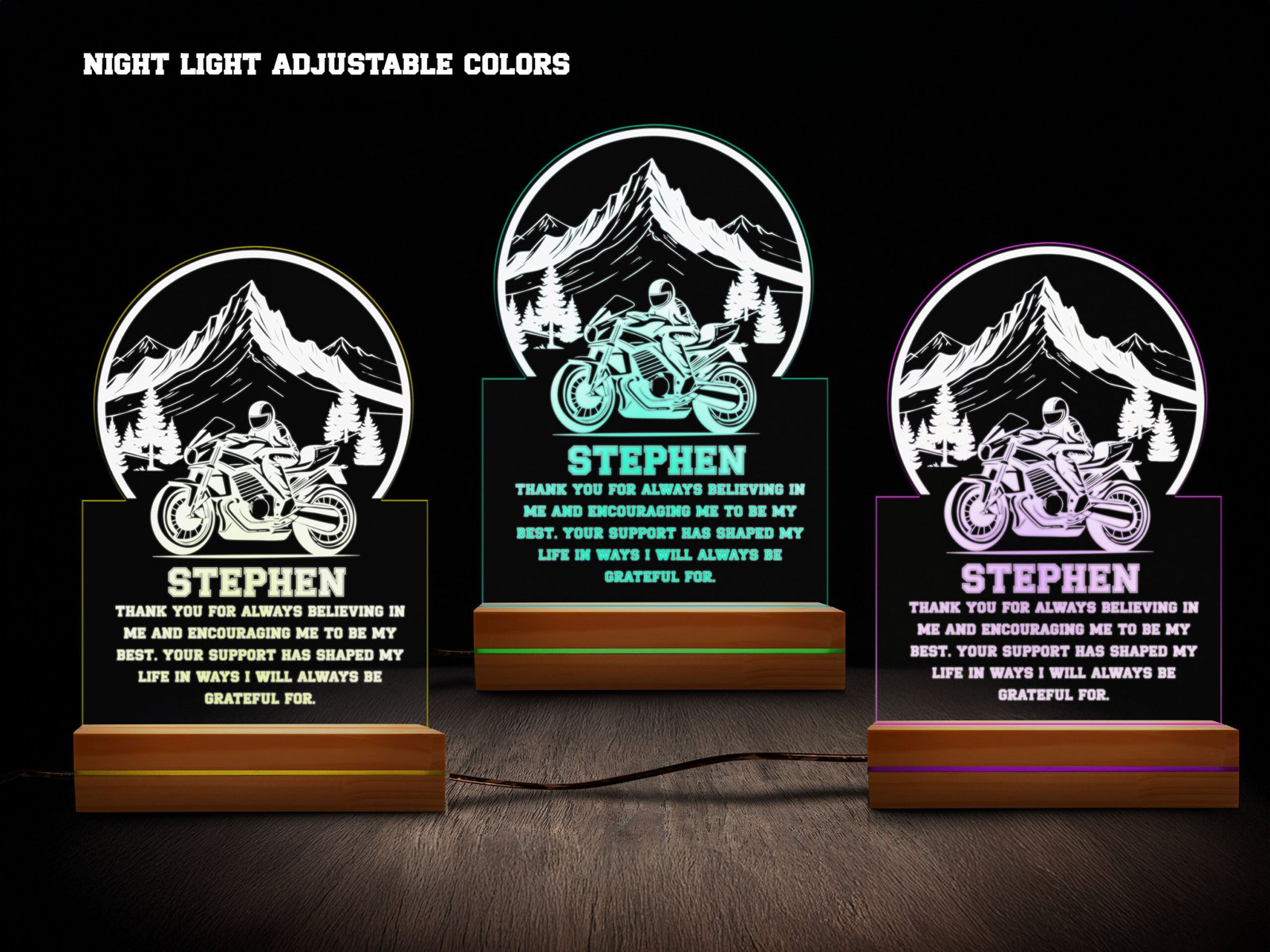 Motorcycle night light- various colors