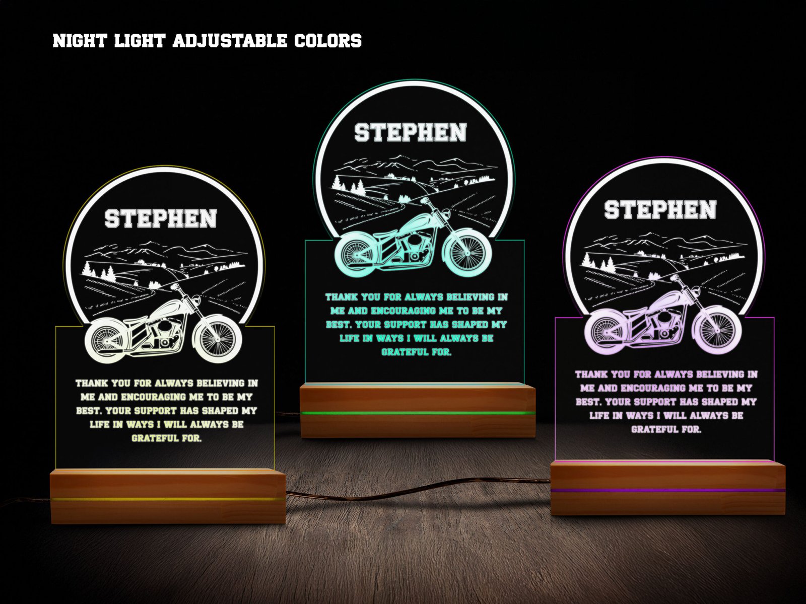Motorcycle night light- various colors