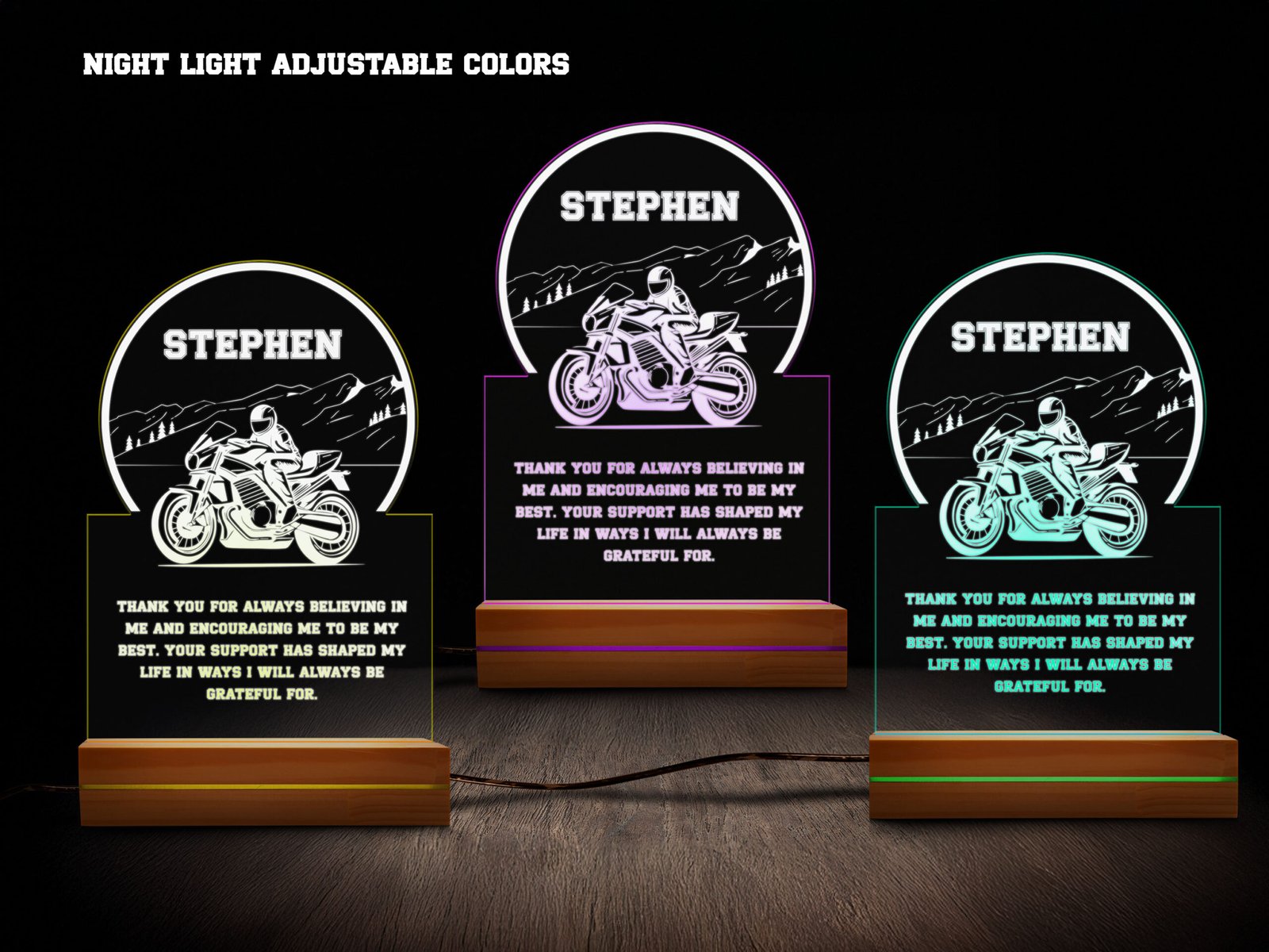 Motorcycle night light- various colors
